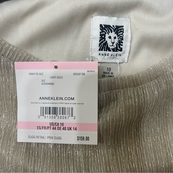 Anne Klein gold maxi dress. - Picture 8 of 13